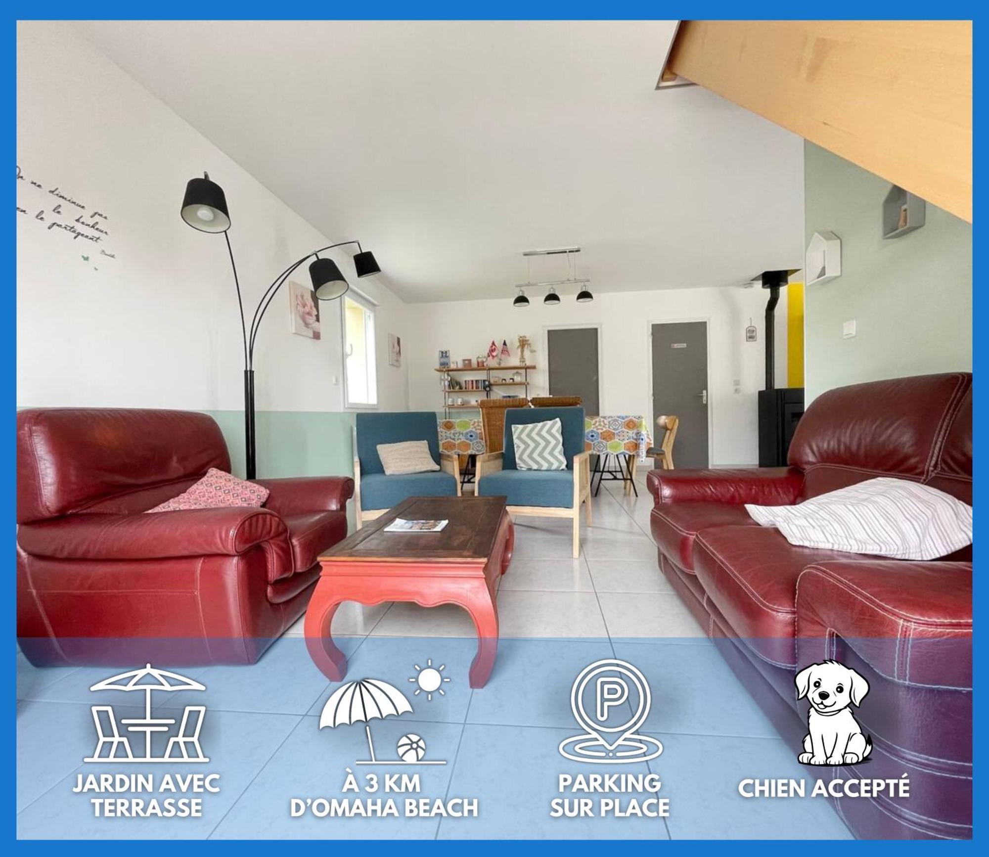 Sweet Omaha Belle Maison Recente Lumineuse Et Cosy Bien Equipee Jardin Clos 15 Mn A Pied Plage Omaha Beach Et Proche De Bayeux & Port En Bessin Saint-Laurent-sur-Mer Εξωτερικό φωτογραφία